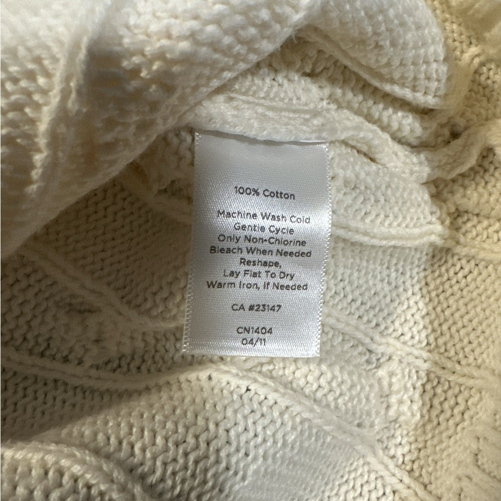 Talbots Cream Cable Knit Sweater - Picture 6 of 6